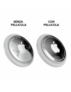 4x AirProtector® - Pellicola Protettiva In TPU Fronte / Retro Per AirTag - Trasparente -Cover Style Negozio 4x airprotector pellicola protettiva in tpu fronte retro per airtag trasparente 7