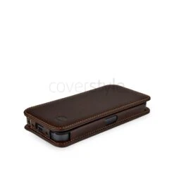 Beyzacases - Custodia In Pelle Folio Per IPhone 5/5S - Marrone Scuro -Cover Style Negozio beyzacases custodia in pelle folio per iphone 5 5s marrone scuro 3