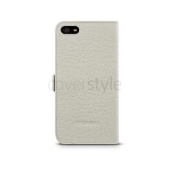 Beyzacases - Custodia In Pelle MF Folio Per IPhone 5/5S - Crema -Cover Style Negozio beyzacases custodia in pelle mf folio per iphone 5 5s crema 3