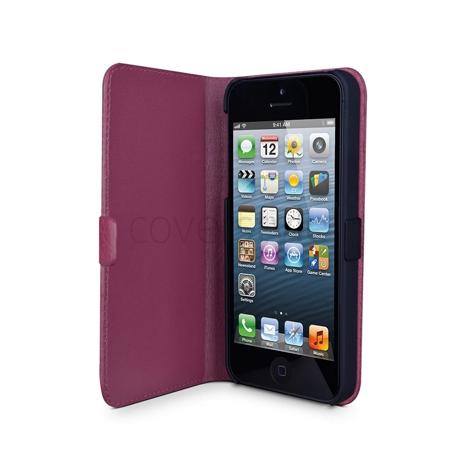 Beyzacases - Custodia In Pelle MF Folio Per IPhone 5/5S - Fucsia 2 Beyzacases - Custodia In Pelle MF Folio Per IPhone 5/5S - Fucsia - immagine 2