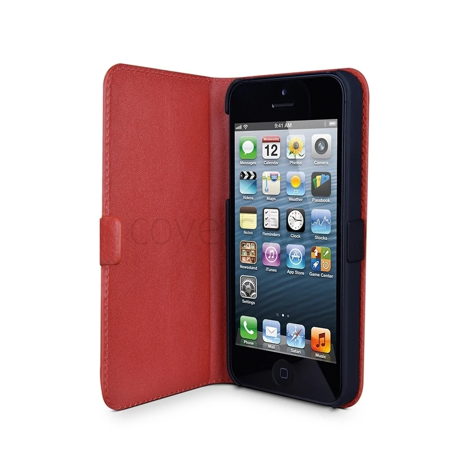 Beyzacases - Custodia In Pelle MF Folio Per IPhone 5/5S - Rosso 2 Beyzacases - Custodia In Pelle MF Folio Per IPhone 5/5S - Rosso - immagine 2