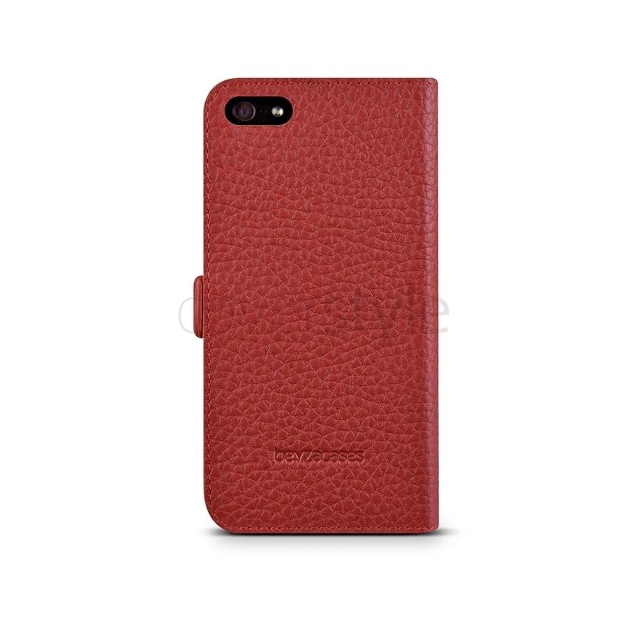 Beyzacases - Custodia In Pelle MF Folio Per IPhone 5/5S - Rosso 4 Beyzacases - Custodia In Pelle MF Folio Per IPhone 5/5S - Rosso - immagine 4