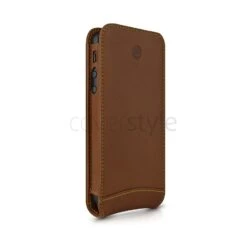 Beyzacases - Custodia In Pelle Serie Flip Per IPhone 5/5S - Marrone Chiaro 6 Beyzacases - Custodia In Pelle Serie Flip Per IPhone 5/5S - Marrone Chiaro -Cover Style Negozio beyzacases custodia in pelle serie flip per iphone 5 5s marrone chiaro 2