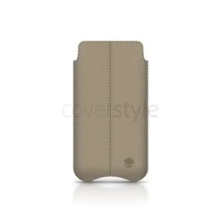Beyzacases - Custodia In Pelle SlimLine "Stitches" Per IPhone 5/5S - Crema