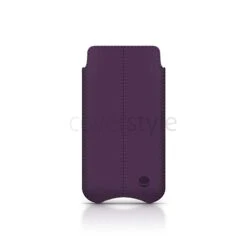 Beyzacases - Custodia In Pelle SlimLine "Stitches" Per IPhone 5 - Viola