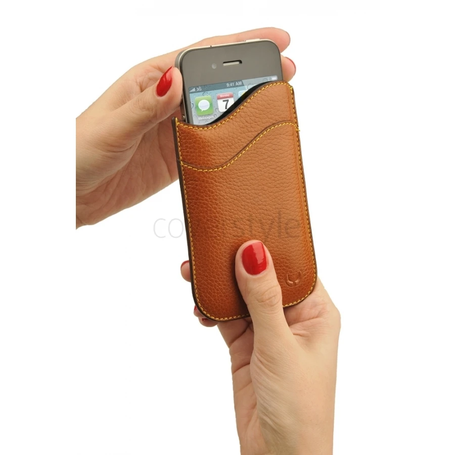 Beyzacases IPhone 4/4S "ID Slim" Case - Marrone Chiaro 5 Beyzacases IPhone 4/4S "ID Slim" Case - Marrone Chiaro - immagine 5