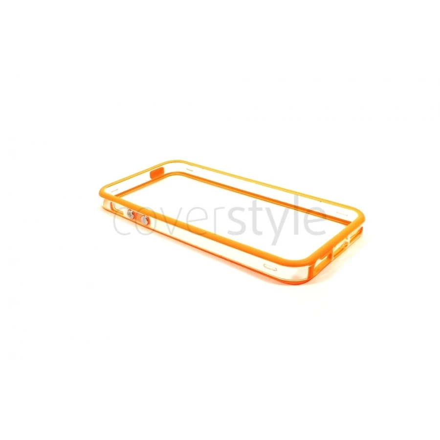 Bumper Bicolore Arancione/Trasparente Per IPhone 5/5S - Serie Advanced 1 Bumper Bicolore Arancione/Trasparente Per IPhone 5/5S - Serie Advanced
