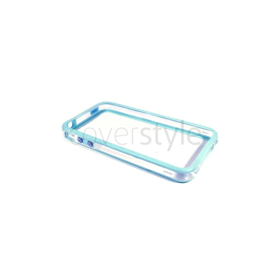 Bumper Bicolore Azzurro/Trasparente Per IPhone 4/4S - Serie Advanced 1 Bumper Bicolore Azzurro/Trasparente Per IPhone 4/4S - Serie Advanced
