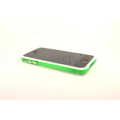 Bumper Bicolore Bianco/Verde Trasparente Per IPhone 4/4S - Serie Advanced