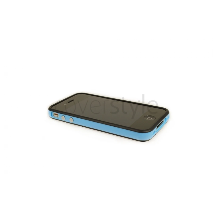 Bumper Bicolore Nero/Azzurro Per IPhone 4/4S - Serie Advanced 2 Bumper Bicolore Nero/Azzurro Per IPhone 4/4S - Serie Advanced - immagine 2