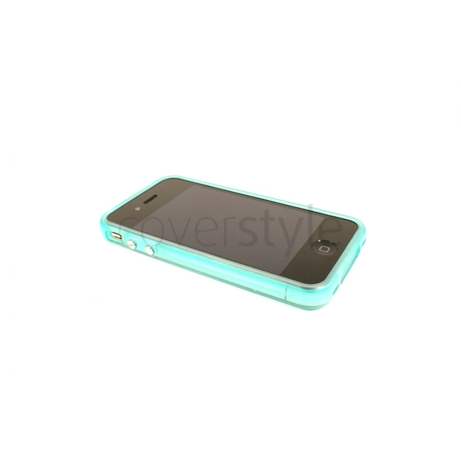 Bumper Fluorescente Per IPhone 4/4S - Azzurro 2 Bumper Fluorescente Per IPhone 4/4S - Azzurro - immagine 2