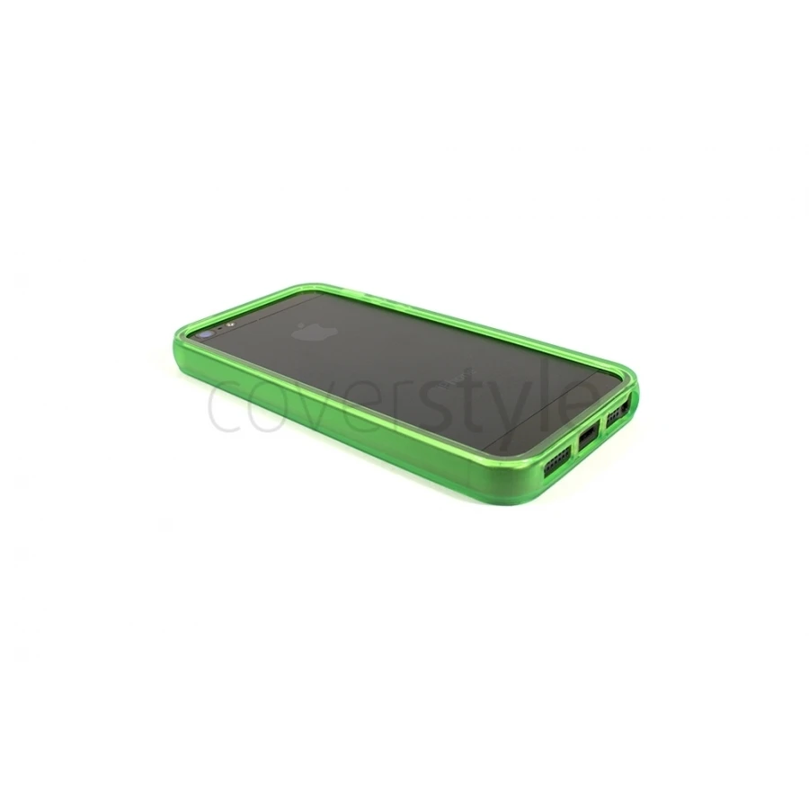 Bumper Verde Trasparente Per IPhone 5/5S - Serie Basic 2 Bumper Verde Trasparente Per IPhone 5/5S - Serie Basic - immagine 2