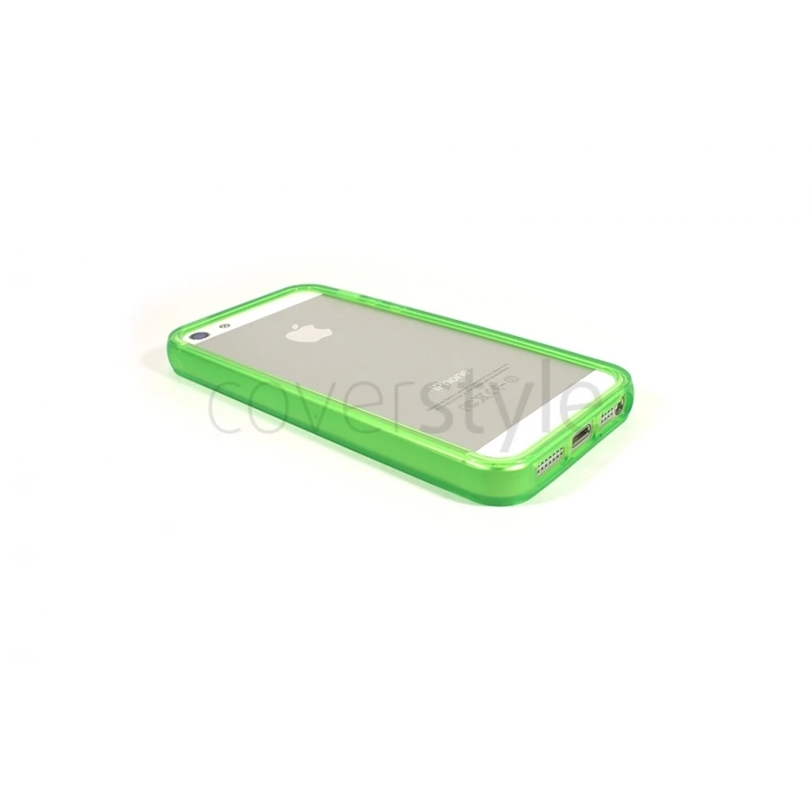 Bumper Verde Trasparente Per IPhone 5/5S - Serie Basic 4 Bumper Verde Trasparente Per IPhone 5/5S - Serie Basic - immagine 4