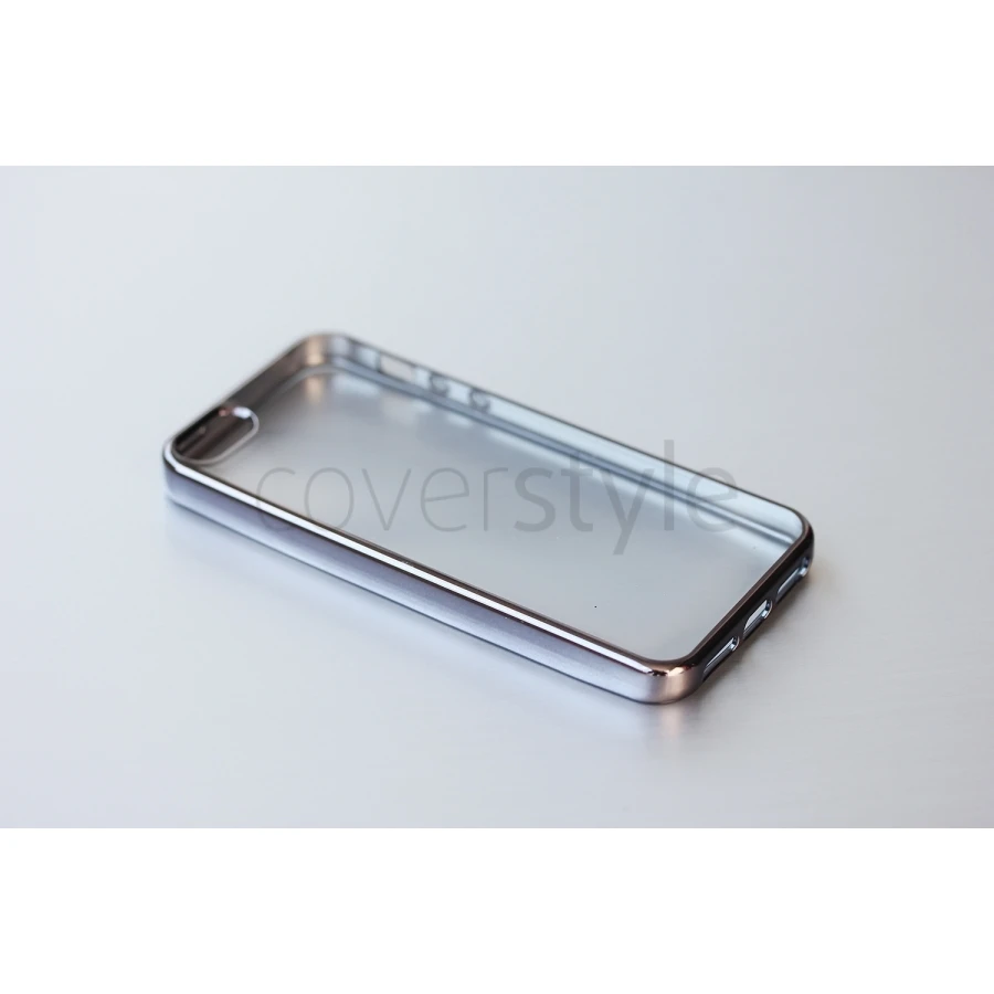 CoverStyle® - Custodia ChromFlex Flessibile + Bordo Cromato Per IPhone 5/5S/SE - Grigio 2 CoverStyle® - Custodia ChromFlex Flessibile + Bordo Cromato Per IPhone 5/5S/SE - Grigio - immagine 2