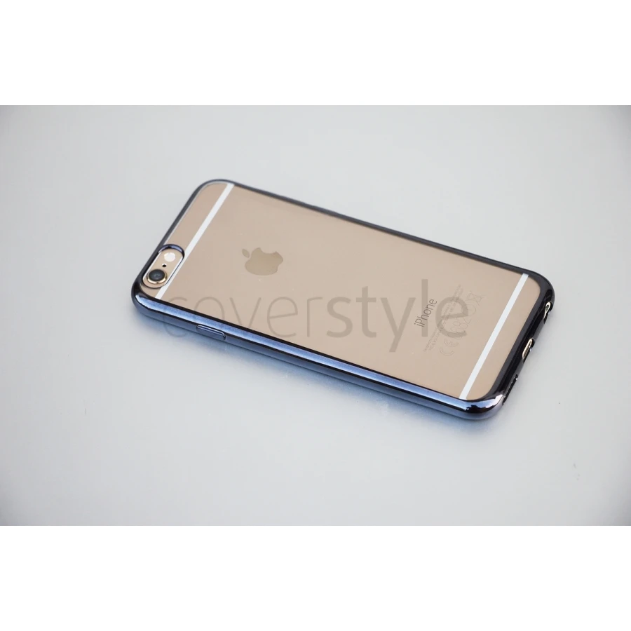 CoverStyle® - Custodia ChromFlex Flessibile + Bordo Cromato Per IPhone 6/6S (4.7") - Nero 2 CoverStyle® - Custodia ChromFlex Flessibile + Bordo Cromato Per IPhone 6/6S (4.7") - Nero - immagine 2