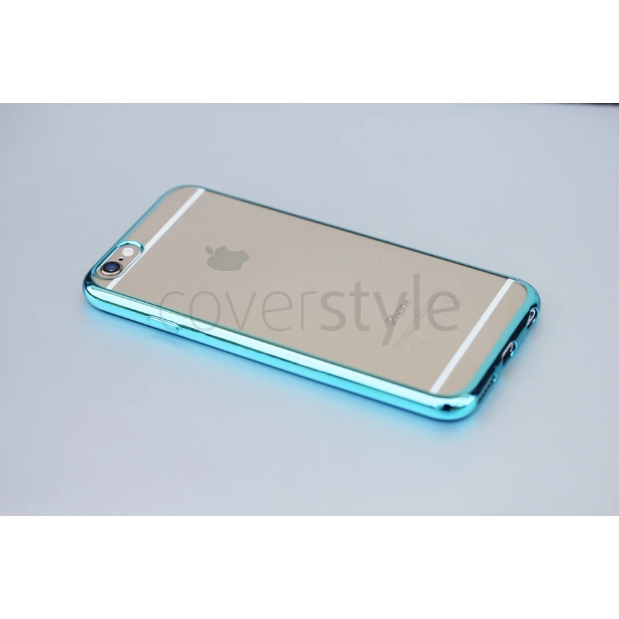 CoverStyle® - Custodia ChromFlex Flessibile + Bordo Cromato Per IPhone 6/6S Plus (5.5") - Blu 2 CoverStyle® - Custodia ChromFlex Flessibile + Bordo Cromato Per IPhone 6/6S Plus (5.5") - Blu - immagine 2