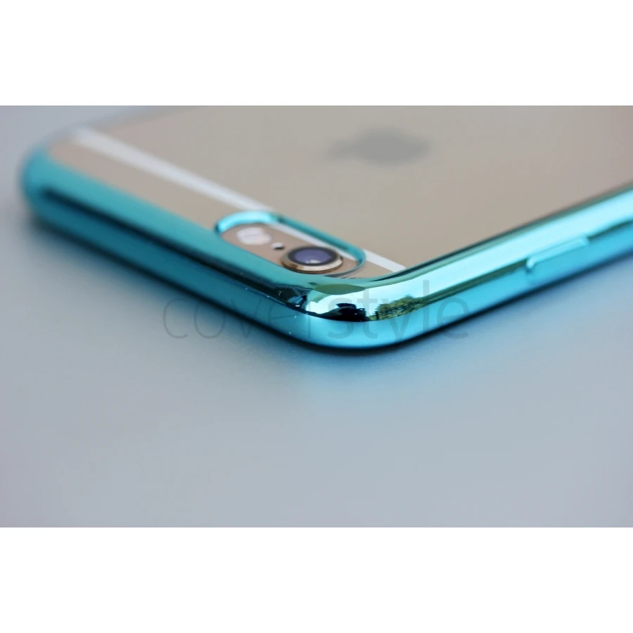 CoverStyle® - Custodia ChromFlex Flessibile + Bordo Cromato Per IPhone 6/6S Plus (5.5") - Blu 4 CoverStyle® - Custodia ChromFlex Flessibile + Bordo Cromato Per IPhone 6/6S Plus (5.5") - Blu - immagine 4