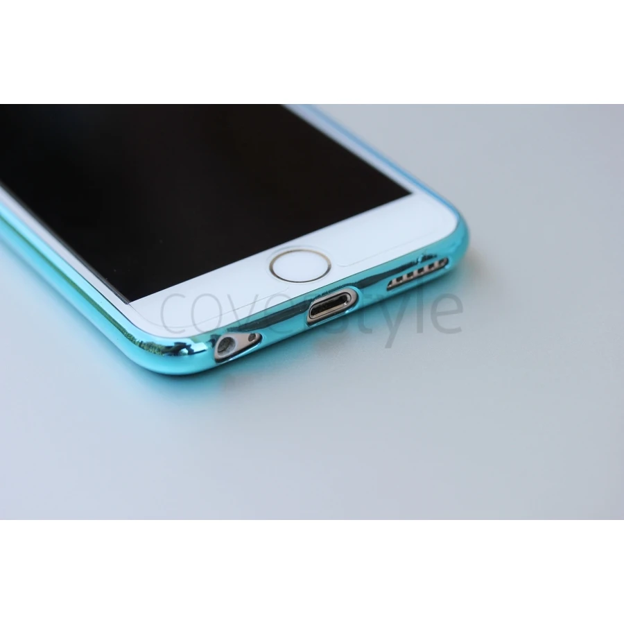 CoverStyle® - Custodia ChromFlex Flessibile + Bordo Cromato Per IPhone 6/6S Plus (5.5") - Blu 5 CoverStyle® - Custodia ChromFlex Flessibile + Bordo Cromato Per IPhone 6/6S Plus (5.5") - Blu - immagine 5