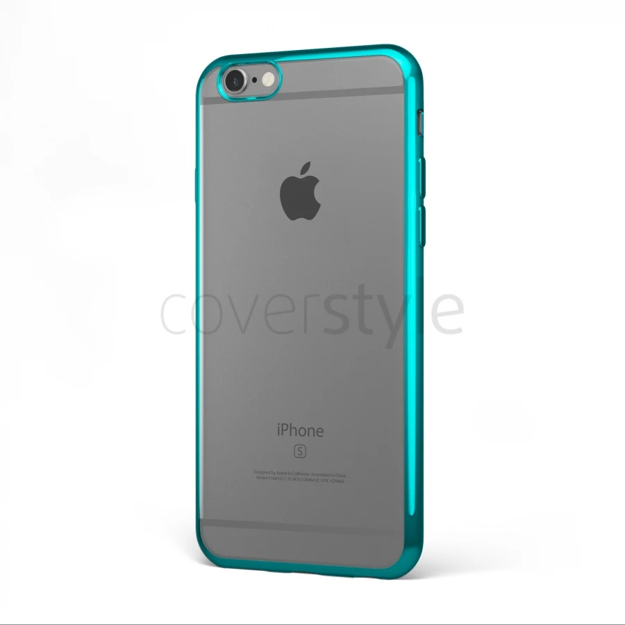CoverStyle® - Custodia ChromFlex Flessibile + Bordo Cromato Per IPhone 6/6S Plus (5.5") - Blu 1 CoverStyle® - Custodia ChromFlex Flessibile + Bordo Cromato Per IPhone 6/6S Plus (5.5") - Blu