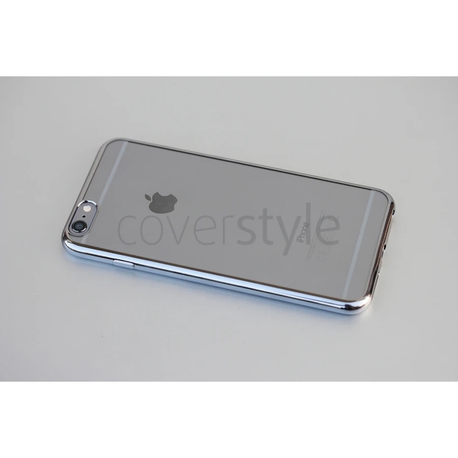 CoverStyle® - Custodia ChromFlex Flessibile + Bordo Cromato Per IPhone 6/6S Plus (5.5") - Grigio 2 CoverStyle® - Custodia ChromFlex Flessibile + Bordo Cromato Per IPhone 6/6S Plus (5.5") - Grigio - immagine 2