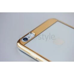 CoverStyle® - Custodia ChromFlex S Flessibile + Bordo E Bande Cromate Per IPhone 6/6S (4.7") - Oro -Cover Style Negozio coverstyle custodia chromflex s flessibile bordo e bande cromate per iphone 6 6s 47 oro 2