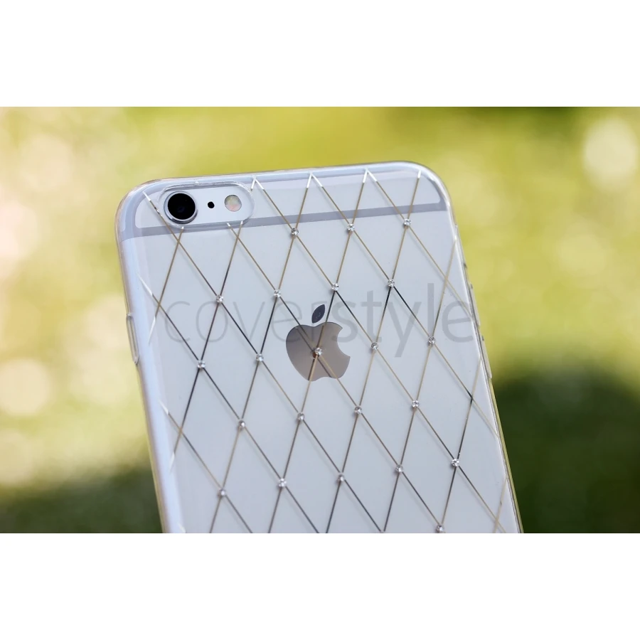 CoverStyle® - Custodia LuxFlex N°1 Con Brillantini + Stampa Oro Per IPhone 6/S (4.7") - Rombi 2 CoverStyle® - Custodia LuxFlex N°1 Con Brillantini + Stampa Oro Per IPhone 6/S (4.7") - Rombi - immagine 2