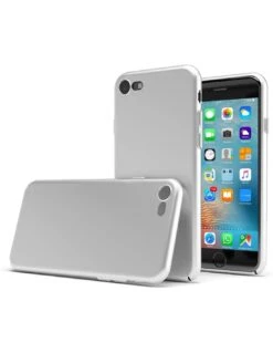 CoverStyle® - Custodia UltraSoft® Sottile 1.0mm Rigida Con Effetto Opaco Soft-Touch Per IPhone SE (2020) - Argento Opaco