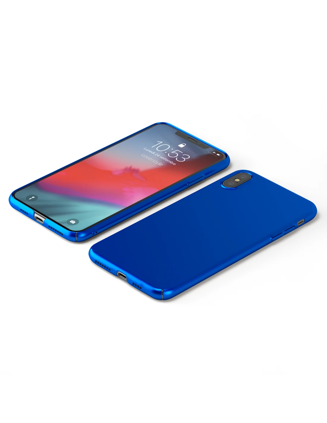 CoverStyle® - Custodia UltraSoft® Sottile 1.0mm Rigida Con Effetto Opaco Soft-Touch Per IPhone X - Blu Opaco 3 CoverStyle® - Custodia UltraSoft® Sottile 1.0mm Rigida Con Effetto Opaco Soft-Touch Per IPhone X - Blu Opaco - immagine 3