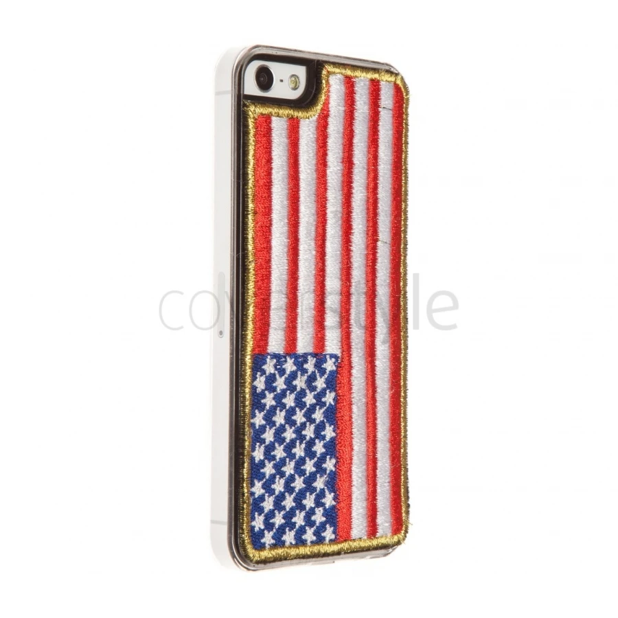 Custodia Bandiera Stati Uniti In Tessuto Per IPhone 5/5S 1 Custodia Bandiera Stati Uniti In Tessuto Per IPhone 5/5S