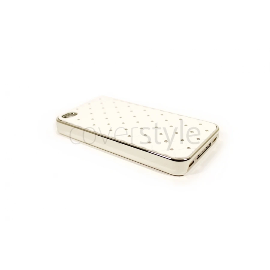 Custodia Con Brillanti Per IPhone 4/4S - Bianco 1 Custodia Con Brillanti Per IPhone 4/4S - Bianco