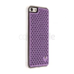 Custodia Cuori In Tessuto Macramè Per IPhone 5/5S - Viola