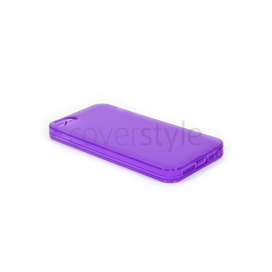 Custodia Dust Matt Anti-Polvere Flessibile Trasparente Per IPhone 5/5S - Viola 1 Custodia Dust Matt Anti-Polvere Flessibile Trasparente Per IPhone 5/5S - Viola