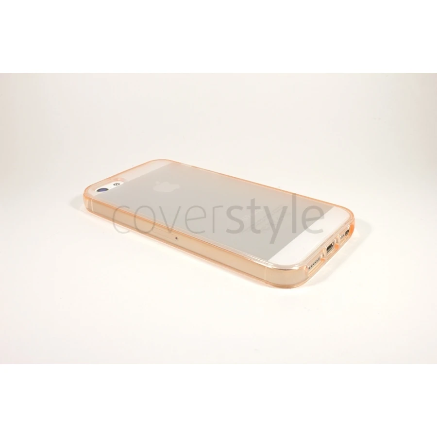 Custodia Flessibile Bordo Arancione E Retro Opaco Per IPhone 5/5S 1 Custodia Flessibile Bordo Arancione E Retro Opaco Per IPhone 5/5S