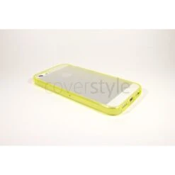 Custodia Flessibile Bordo Giallo E Retro Opaco﻿ Per IPhone 5/5S