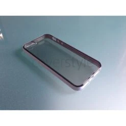Custodia Flessibile Bordo Rinforzato Con Interno Trasparente Per IPhone 5/5S - Nero