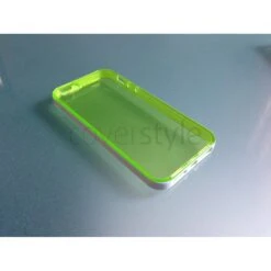 Custodia Flessibile Bordo Rinforzato Con Interno Trasparente Per IPhone 5/5S - Verde