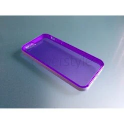 Custodia Flessibile Bordo Rinforzato Con Interno Trasparente Per IPhone 5/5S - Viola