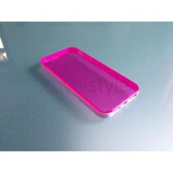 Custodia Flessibile Bordo Rinforzato Con Interno Trasparente Per IPhone 5 - Rosa