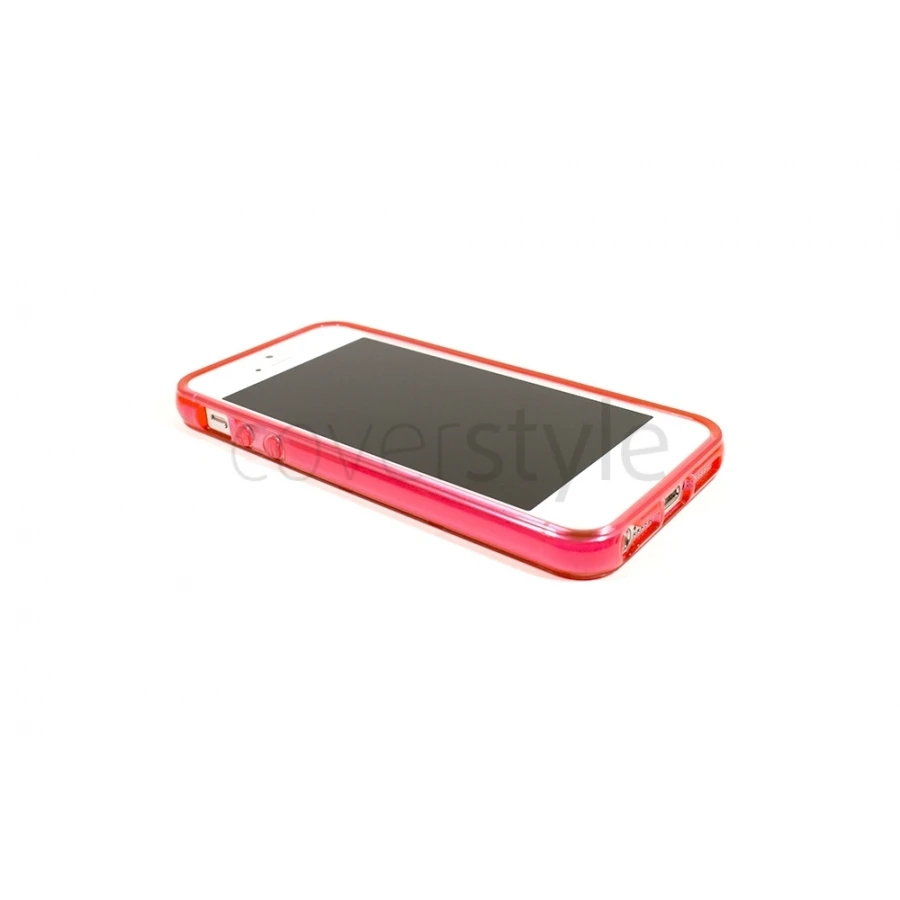 Custodia Flessibile Lucida Con Interno Opaco Per IPhone 5/5S - Rosso 2 Custodia Flessibile Lucida Con Interno Opaco Per IPhone 5/5S - Rosso - immagine 2
