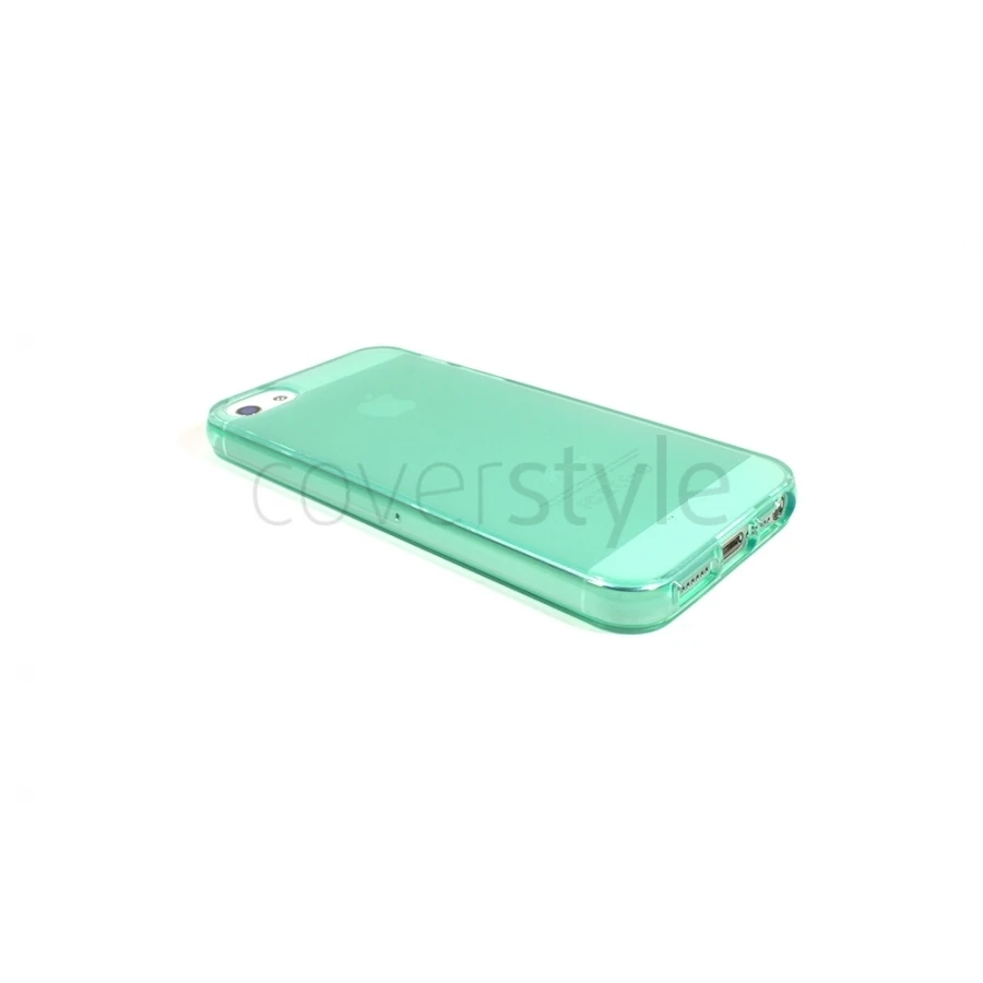 Custodia Flessibile Lucida Con Interno Opaco Per IPhone 5/5S - Turchese 1 Custodia Flessibile Lucida Con Interno Opaco Per IPhone 5/5S - Turchese