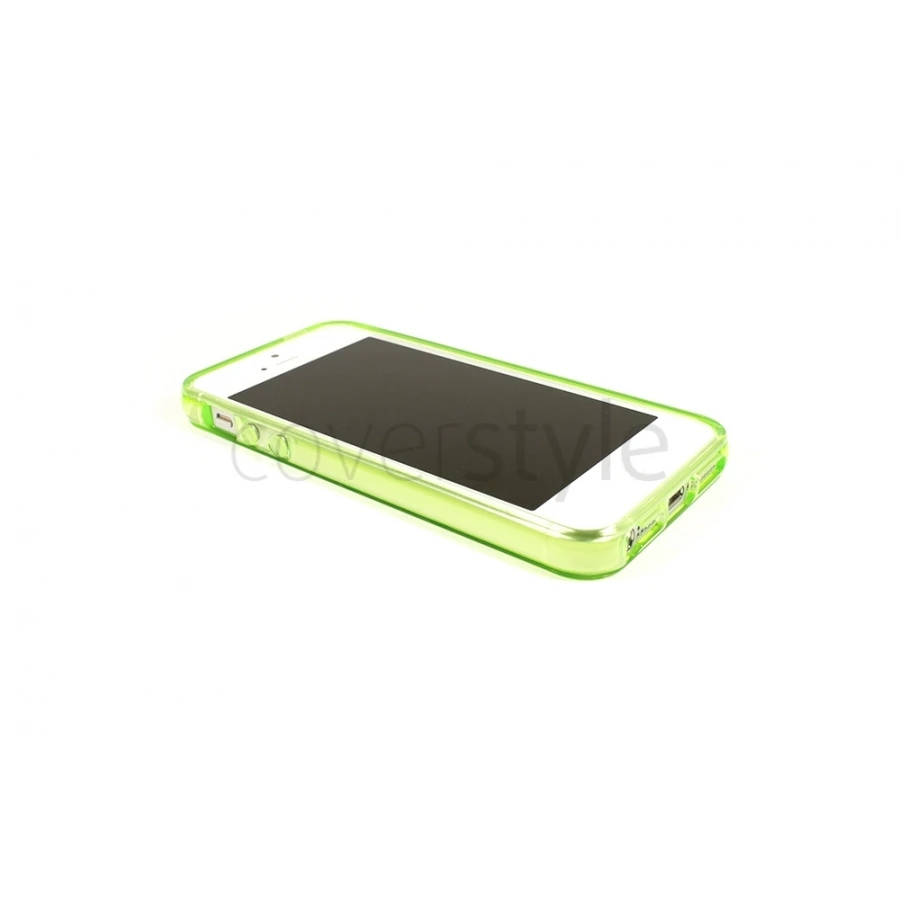 Custodia Flessibile Lucida Con Interno Opaco Per IPhone 5/5S - Verde 2 Custodia Flessibile Lucida Con Interno Opaco Per IPhone 5/5S - Verde - immagine 2