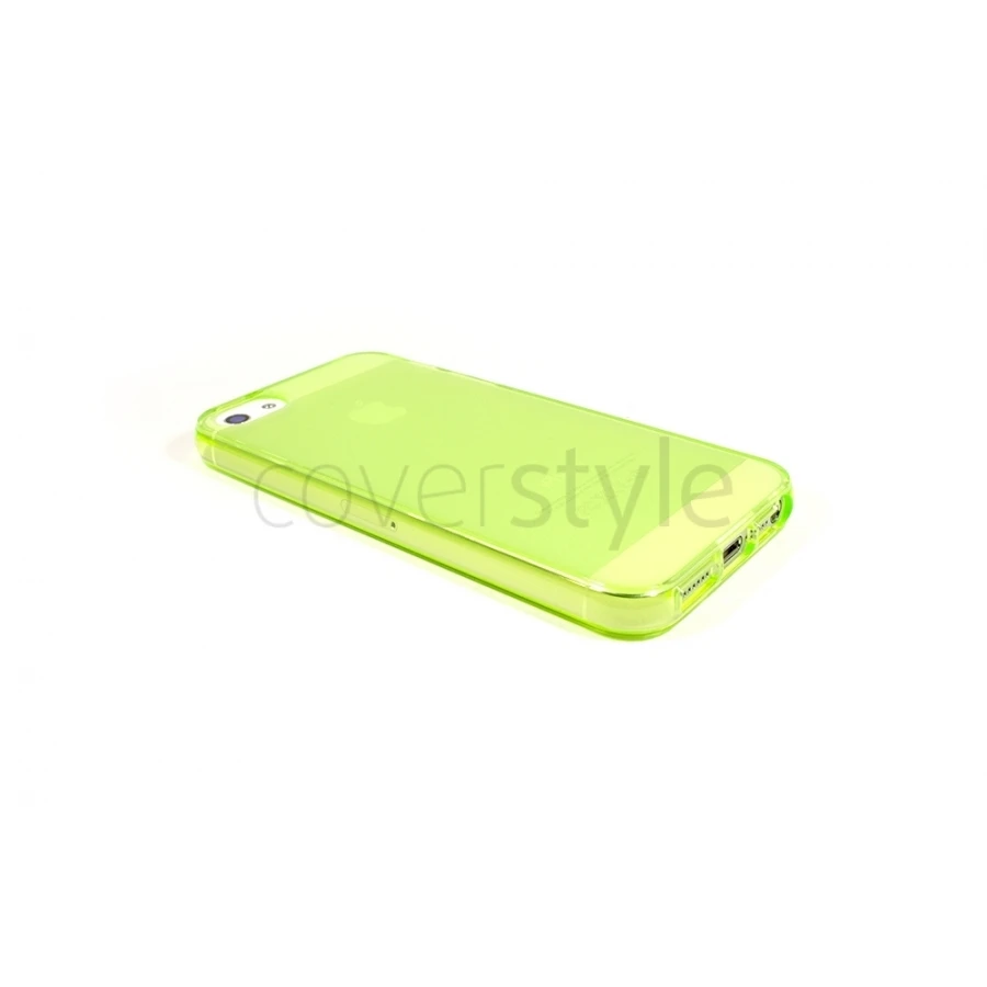 Custodia Flessibile Lucida Con Interno Opaco Per IPhone 5/5S - Verde 1 Custodia Flessibile Lucida Con Interno Opaco Per IPhone 5/5S - Verde