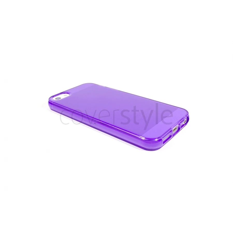 Custodia Flessibile Lucida Con Interno Opaco Per IPhone 5/5S - Viola 1 Custodia Flessibile Lucida Con Interno Opaco Per IPhone 5/5S - Viola