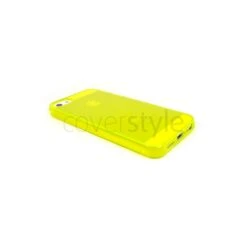 Custodia Flessibile Lucida Con Interno Trasparente Per IPhone 5/5S - Giallo