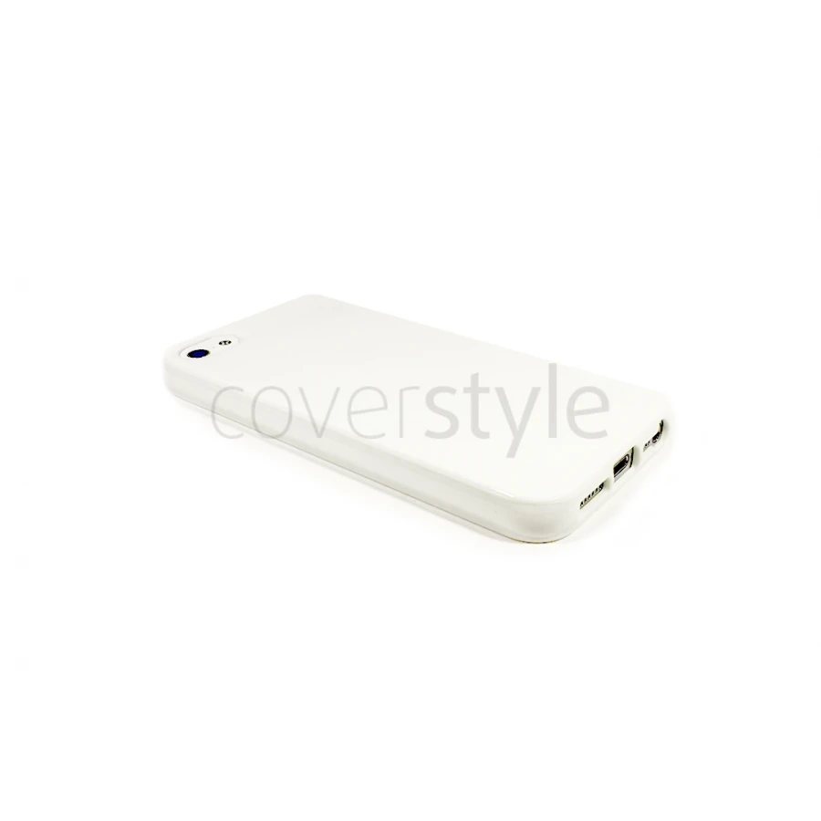 Custodia Flessibile Lucida Per IPhone 5/5S - Bianco 1 Custodia Flessibile Lucida Per IPhone 5/5S - Bianco