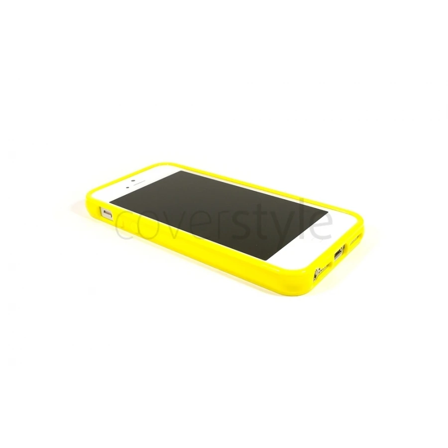 Custodia Flessibile Lucida Per IPhone 5/5S - Giallo 2 Custodia Flessibile Lucida Per IPhone 5/5S - Giallo - immagine 2