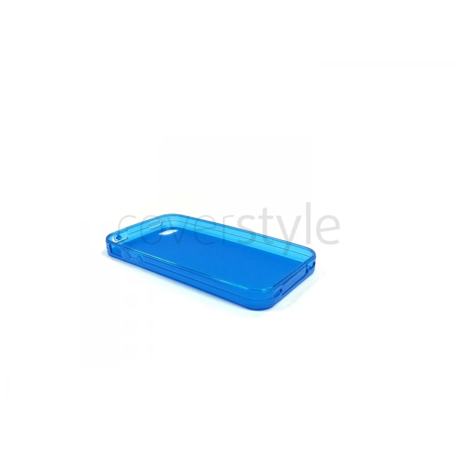 Custodia Flessibile Trasparente Anti-Polvere Per IPhone 4/4S - Blu 2 Custodia Flessibile Trasparente Anti-Polvere Per IPhone 4/4S - Blu - immagine 2