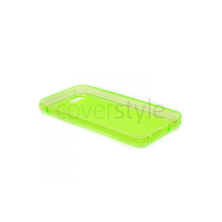 Custodia Glossy Matt Flessibile Trasparente Per IPhone 5C - Verde 2 Custodia Glossy Matt Flessibile Trasparente Per IPhone 5C - Verde - immagine 2