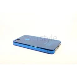 Custodia Plastica Rigida Per IPhone 4/4S - Blu Trasparente