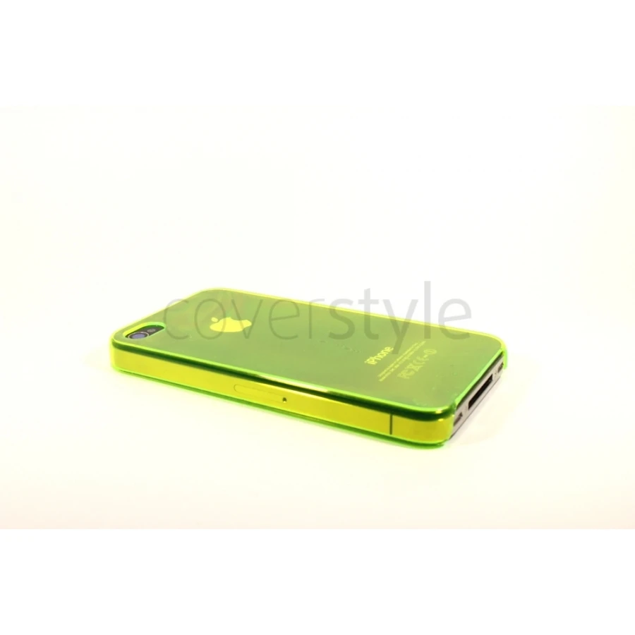Custodia Plastica Rigida Per IPhone 4/4S - Giallo Trasparente 1 Custodia Plastica Rigida Per IPhone 4/4S - Giallo Trasparente